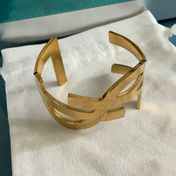 YSL Bracelet Cassandre Gold Plated Bangle Bracelet - Picture 5 of 5